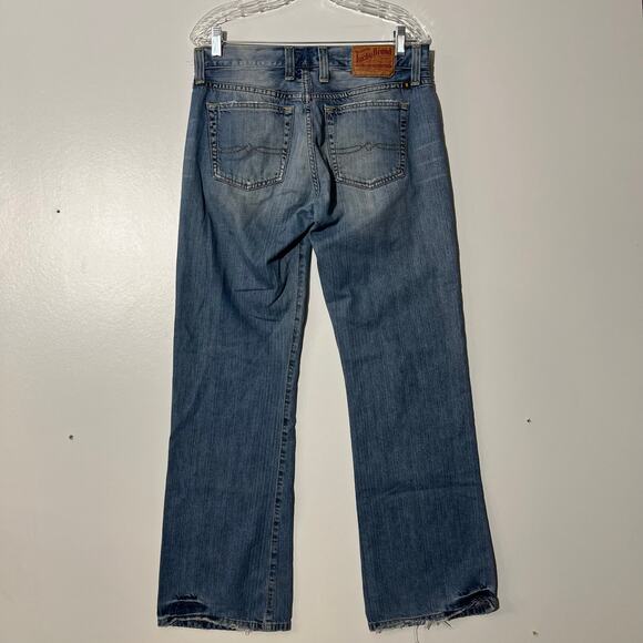 Lucky Brand Bootcut Distressed 5 Pocket Casual Blue Denim Jeans Women’s Size 30 - Picture 4 of 8